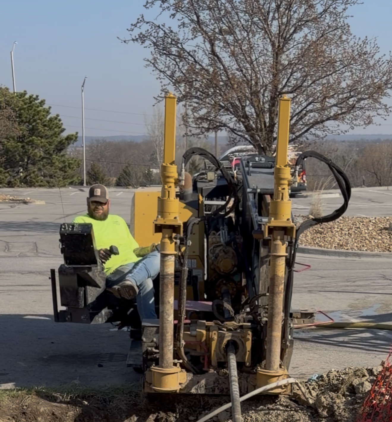 HDD drill operator in the field